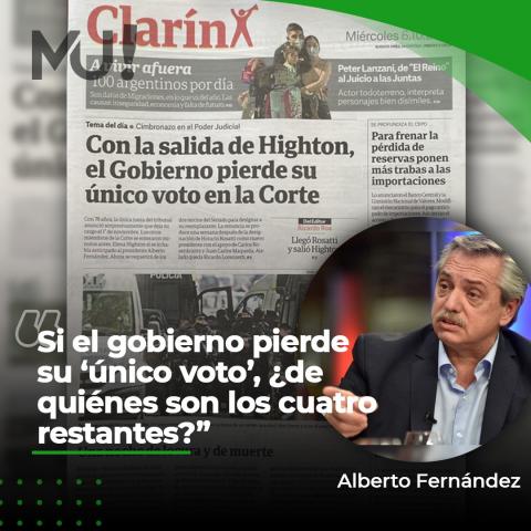 “Si el Gobierno perdió su “único voto”, ¿de quienes son los cuatro votos restantes?”