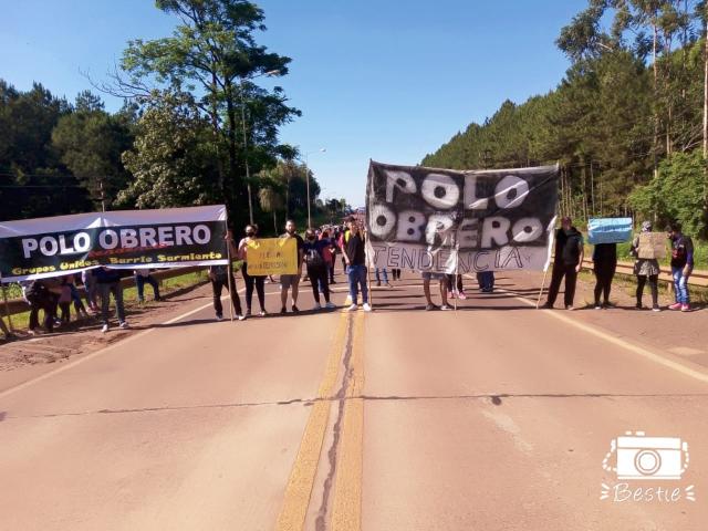 Corte de ruta y manifestación en Eldorado