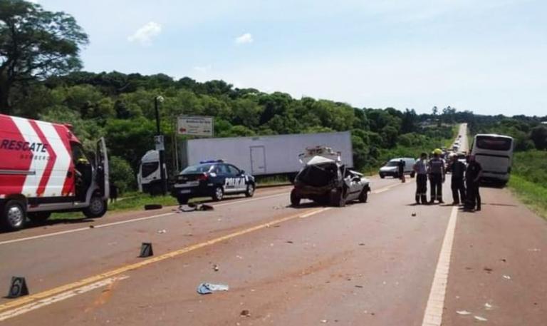 Se produjo un choque en cadena sobre la Ruta 14 